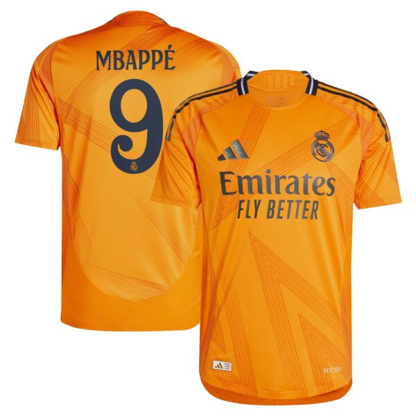 Real Madrid Away Authentic Shirt 2024-25 with Mbappé 9 printing