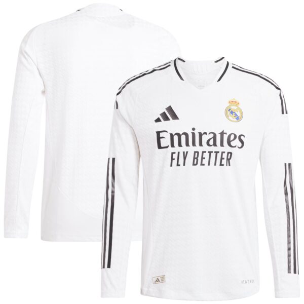 Real Madrid Home Authentic Shirt 2024-25 - Long Sleeve